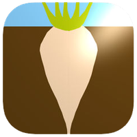 The Sugarbeet Production Guide app icon shows a colored cross-section of a white sugarbeet in dark brown dirt with light green tops against a blue sky.