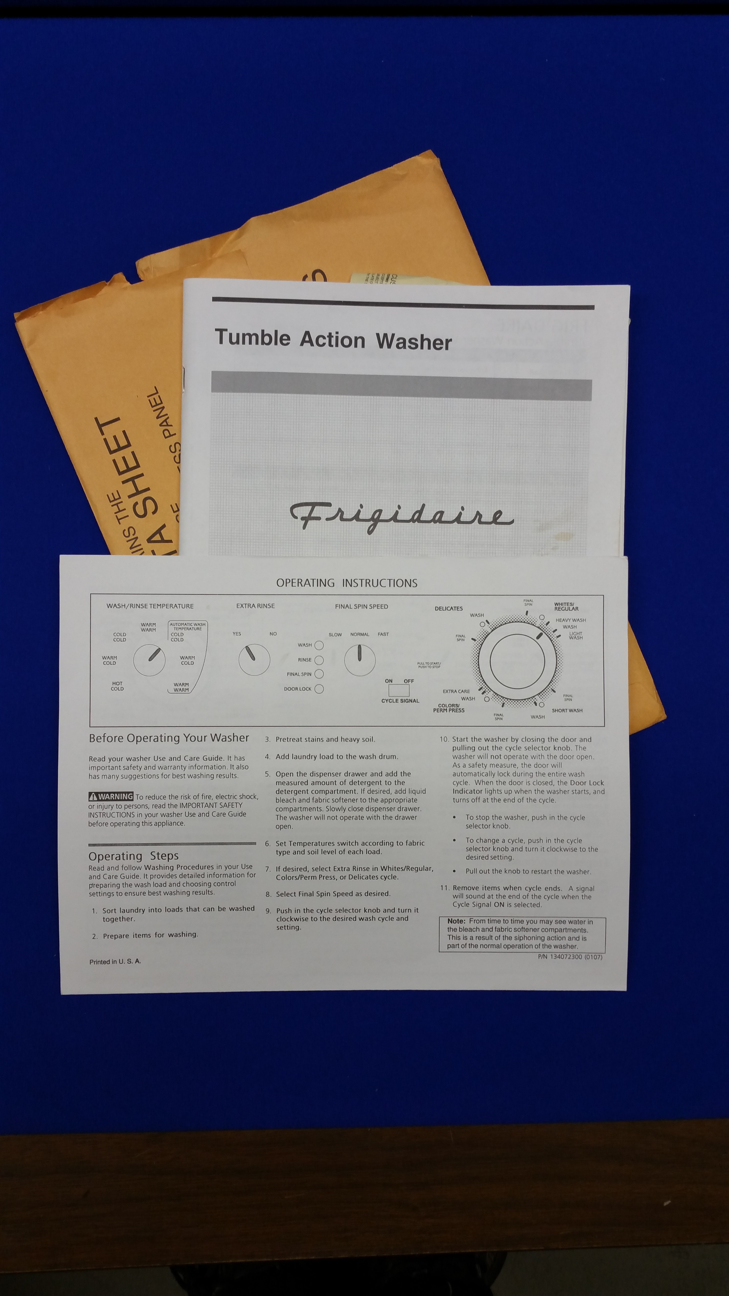 Washing machine manual