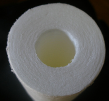 close up of fibers on a water filter