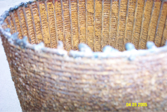 close up of encrusted screen