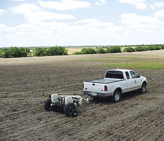 Electrical conductivity soil sensor. 