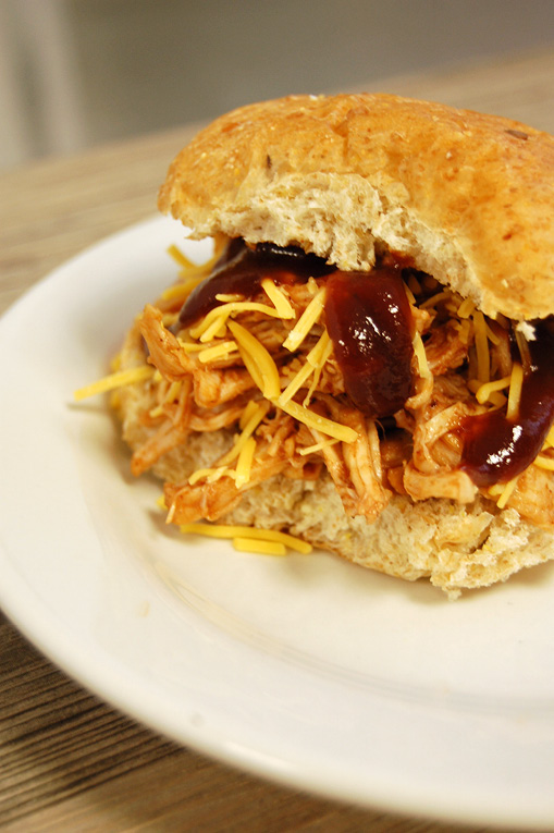Slow Cooker BBQ Chicken Sliders