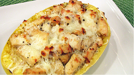 Chicken Alfredo Spaghetti Squash