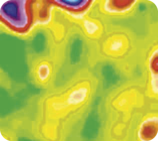 Satellite image of field near Valley City