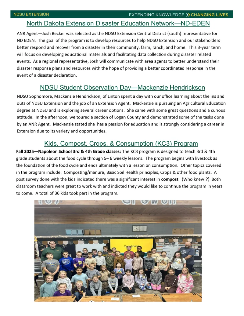 Logan County 4th Quarter Narrative 2025, page 3