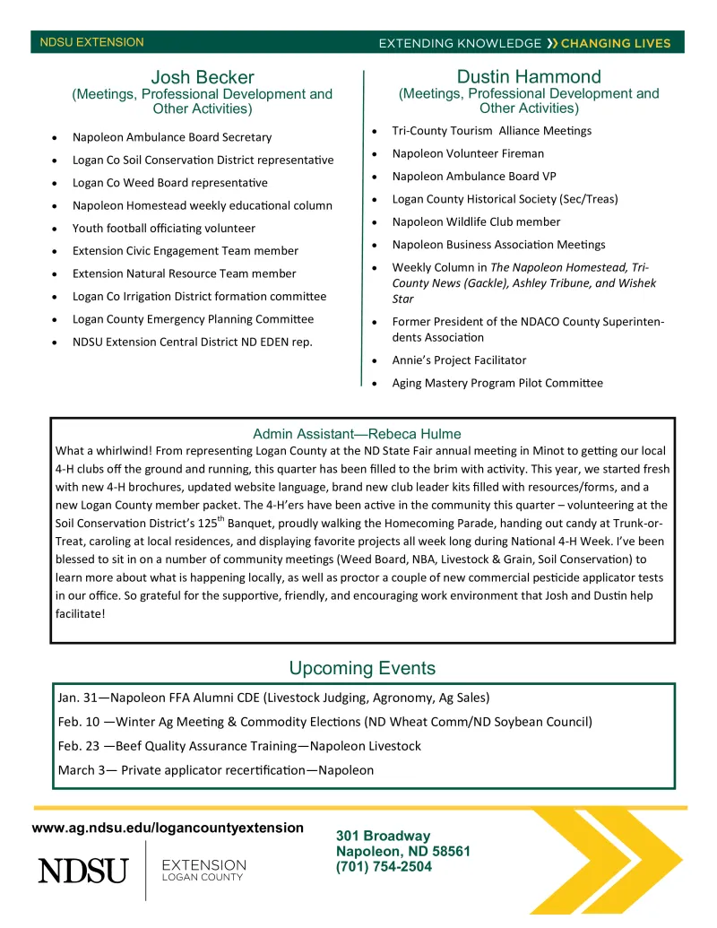 Logan County 4th Quarter Narrative 2025, page 4