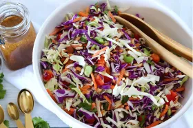 Rainbow cabbage salad