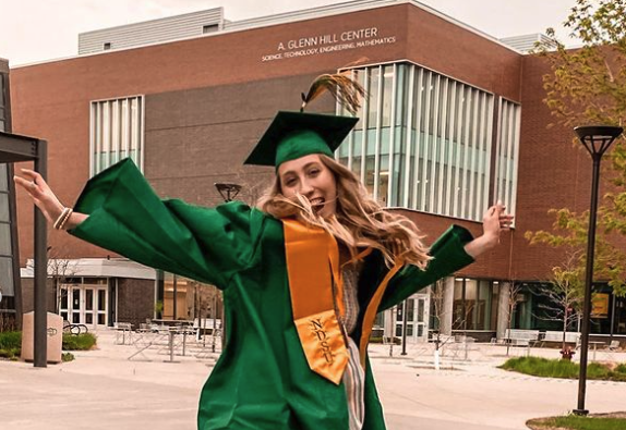 Winter Commencement Student Celebrating