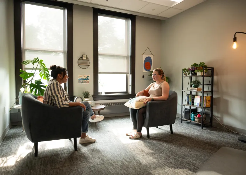 Photo of students at Counseling Center