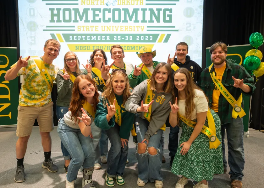 Homecoming court members 