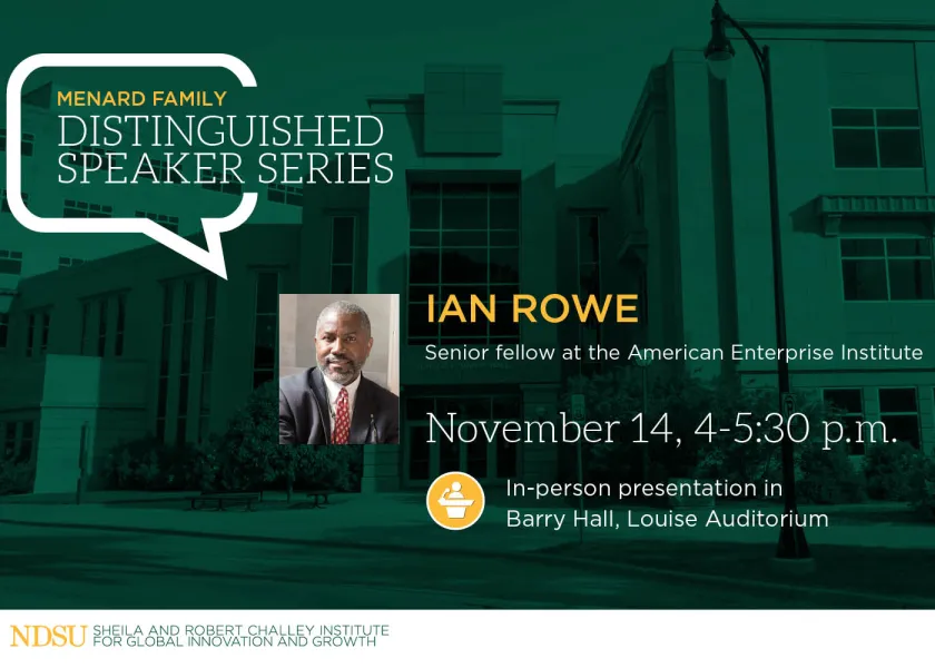 线上赌博app's Challey Institute invites the public to attend “A Conversation on Agency, Education and Upward Mobility” with Ian Rowe on Tuesday, Nov. 14. 