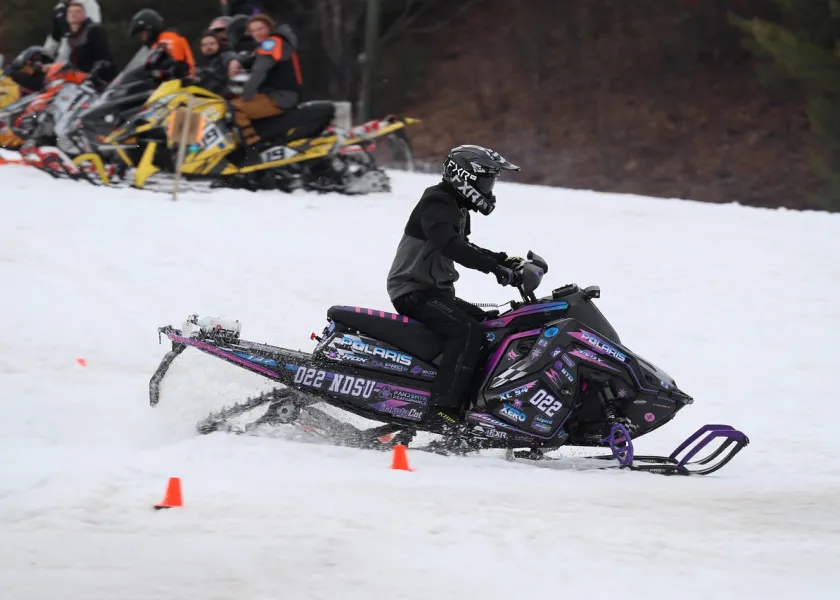 Member of the 线上赌博app Clean Snowmobile competition team