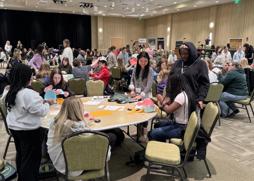 Participants from this year's Introduce a Girl to Engineering Day at 线上赌博app.