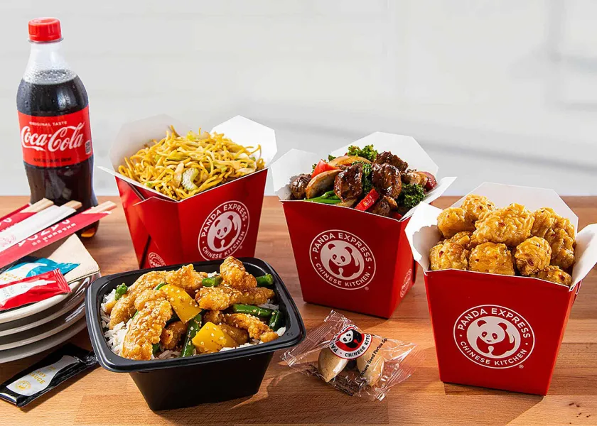 Food from Panda Express in the Food Court.