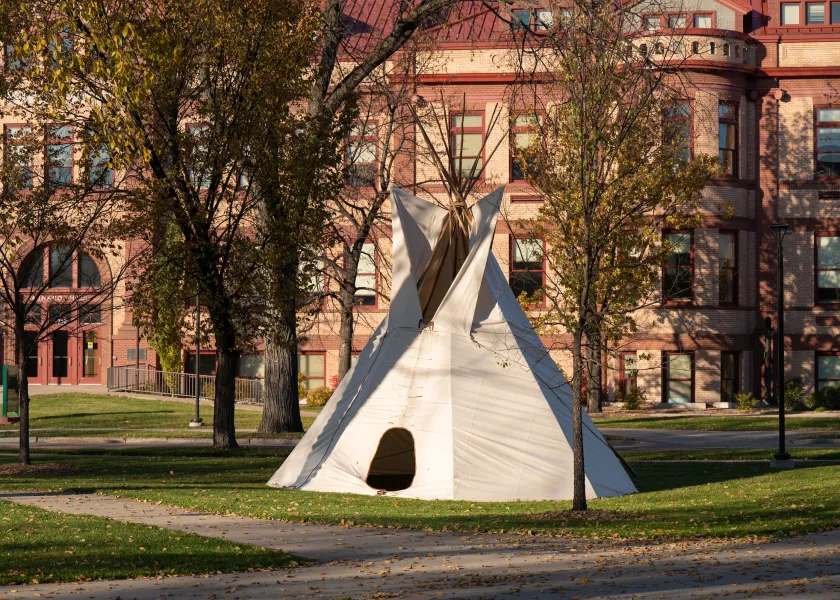 teepee on campus