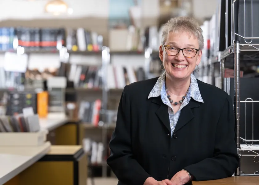 Professor Susan Ray-Degges in her office.