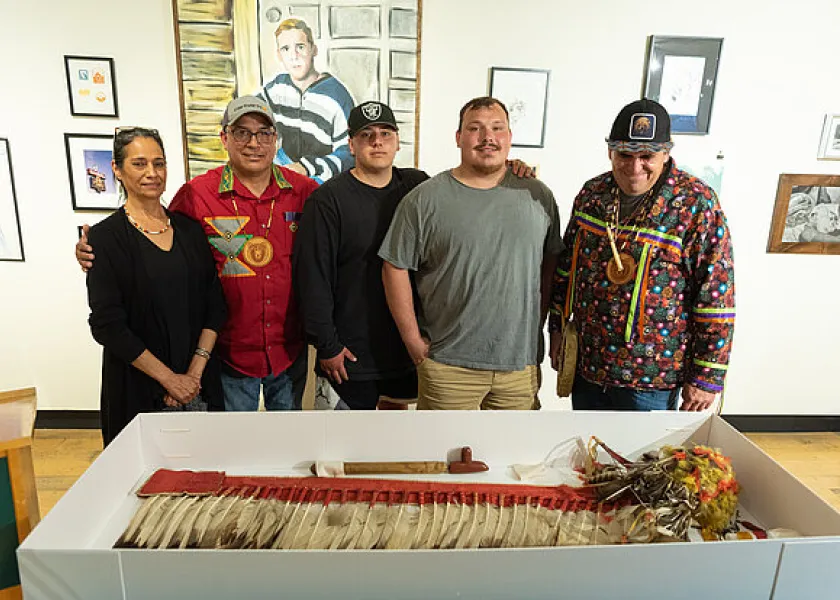 historical items on display belonging to Chief Sees the Bear