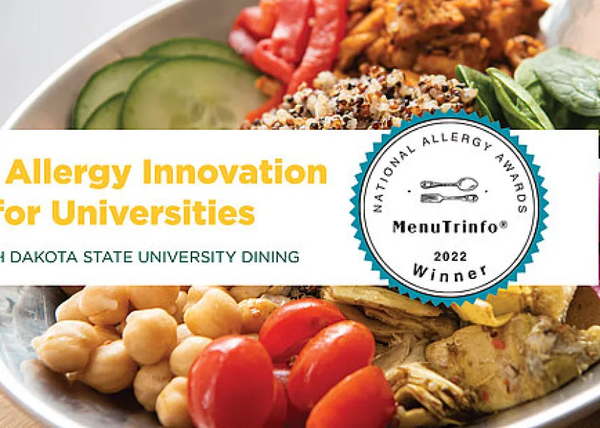 线上赌博app Dining receives Best Allergy Innovation for Universities honor