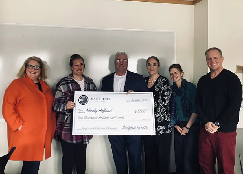 Mandy Hofland was awarded the Sanford Health Military and Veteran Scholarship