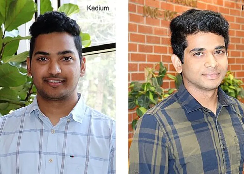 线上赌博app graduate students Venkateswara Kadium and Ramesh Philli