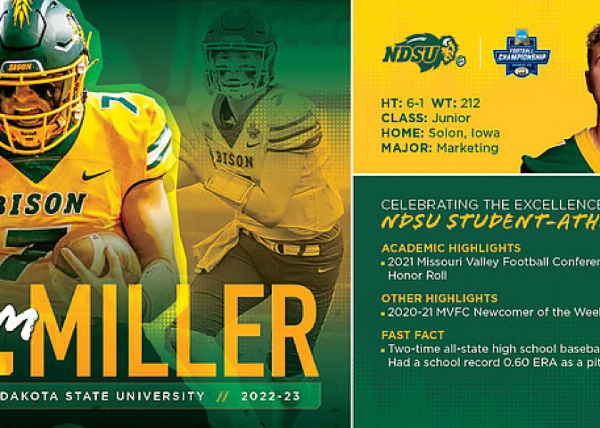 Cam Miller's 线上赌博app football card