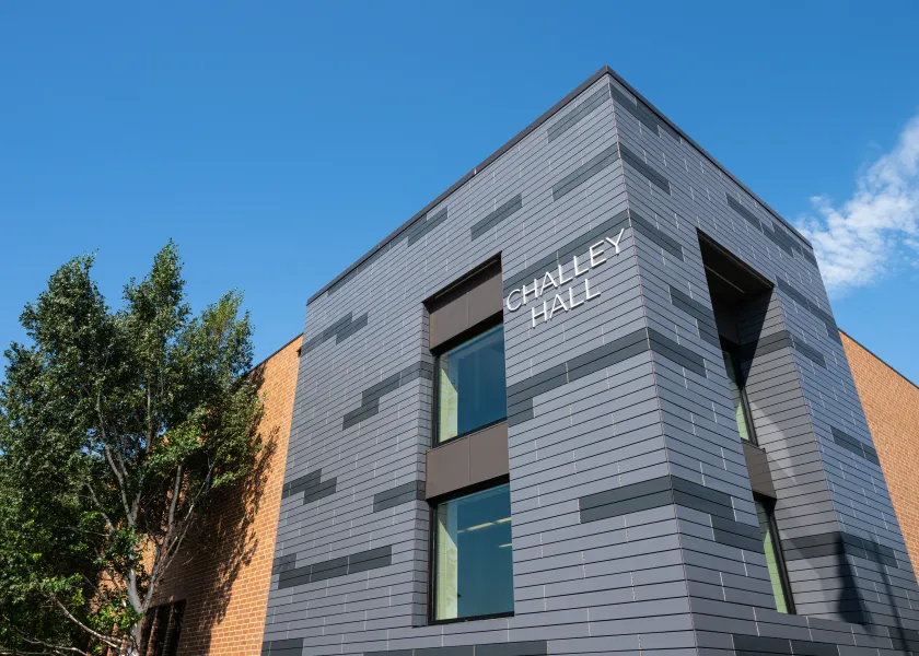 The outside of Challey Hall.