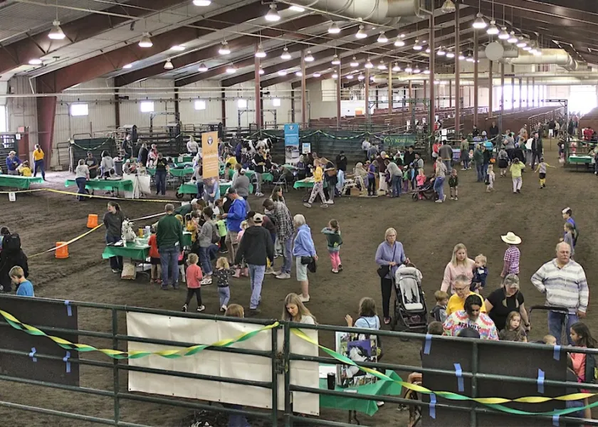 The packed floor of Moos, Ewes and More.
