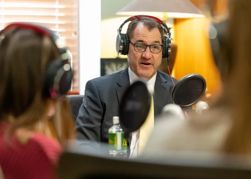 President Cook as a guest on a podcast