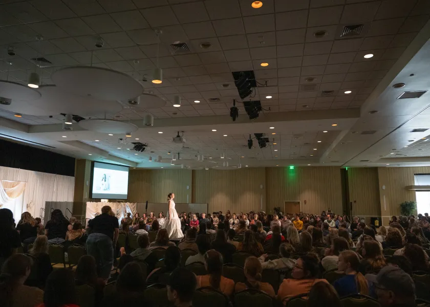 student in apparel and design participate in the FABO fashion show