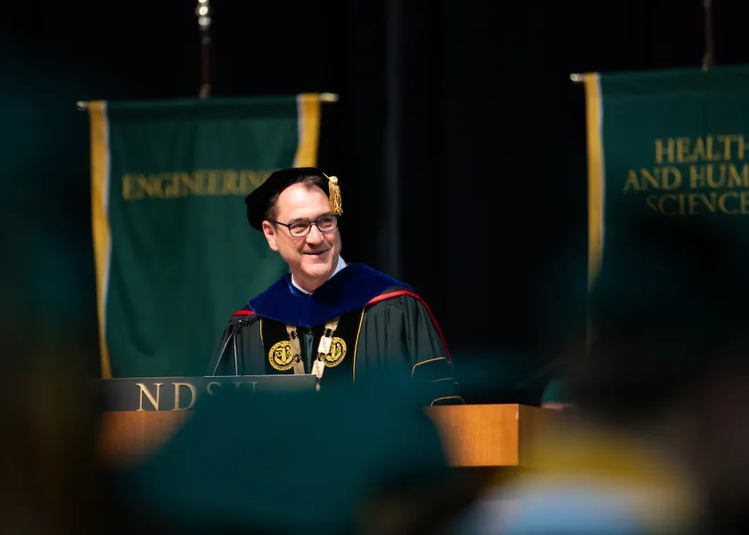 President Cook at Commencement 