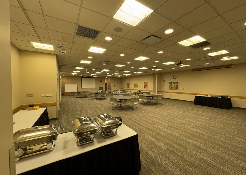 Prairie Rose room setup for banquet