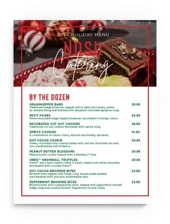 holiday catering menu
