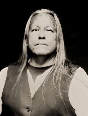 Dakota smiling at the camera.