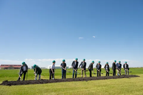 A groundbreaking ceremony took place for the Bolley Agricultural Laboratory 
