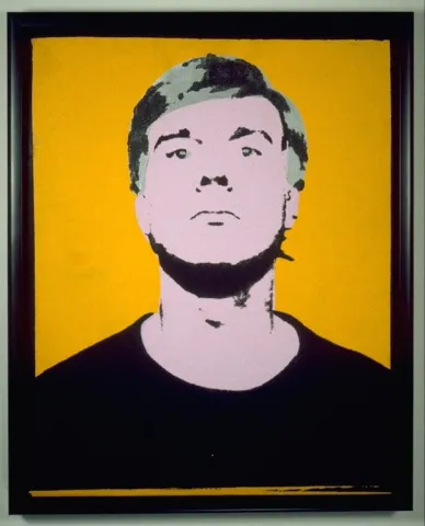 A photo of an Andy Warhol print by the artist