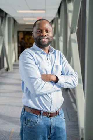 Justine Kilama, a doctoral student in microbiology