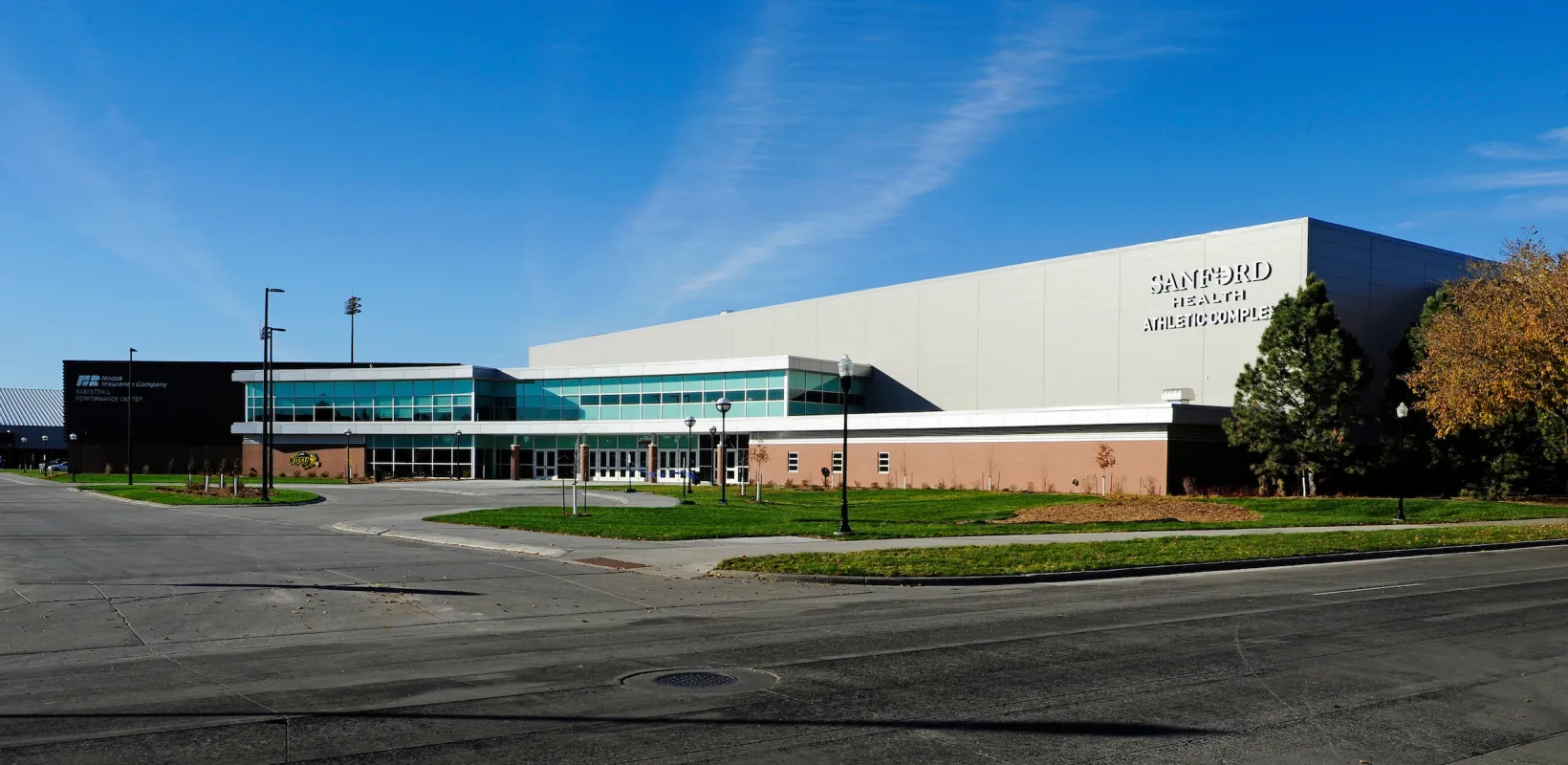Photo of the outside of the Sanford Health Athletic Complex