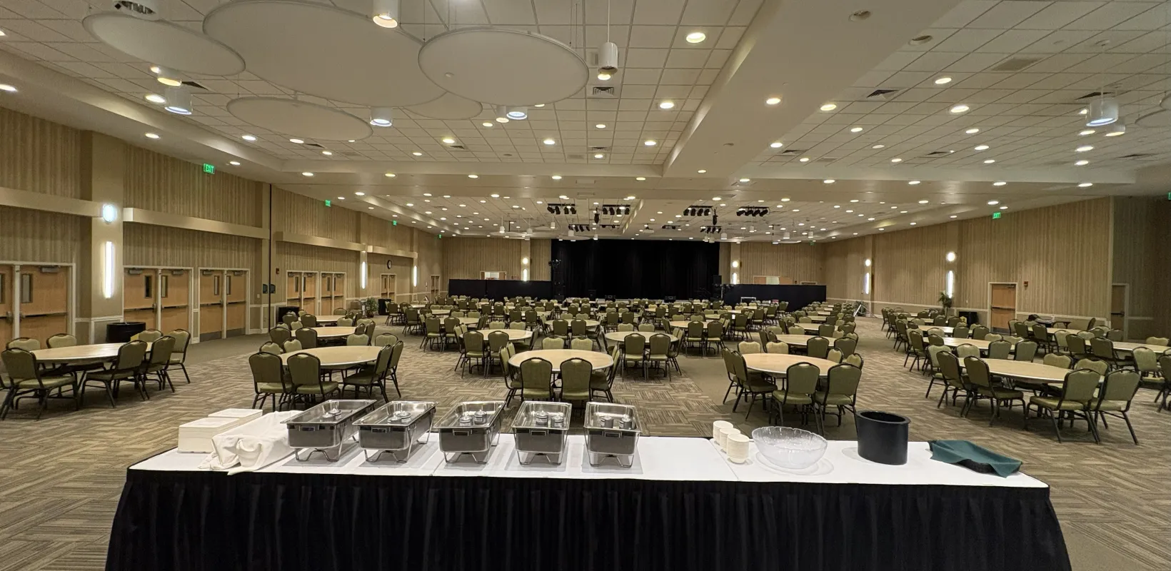Oceti Sakowin Ballroom setup for banquet