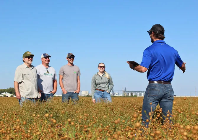 Masters of Agricuture Students in Field Learning