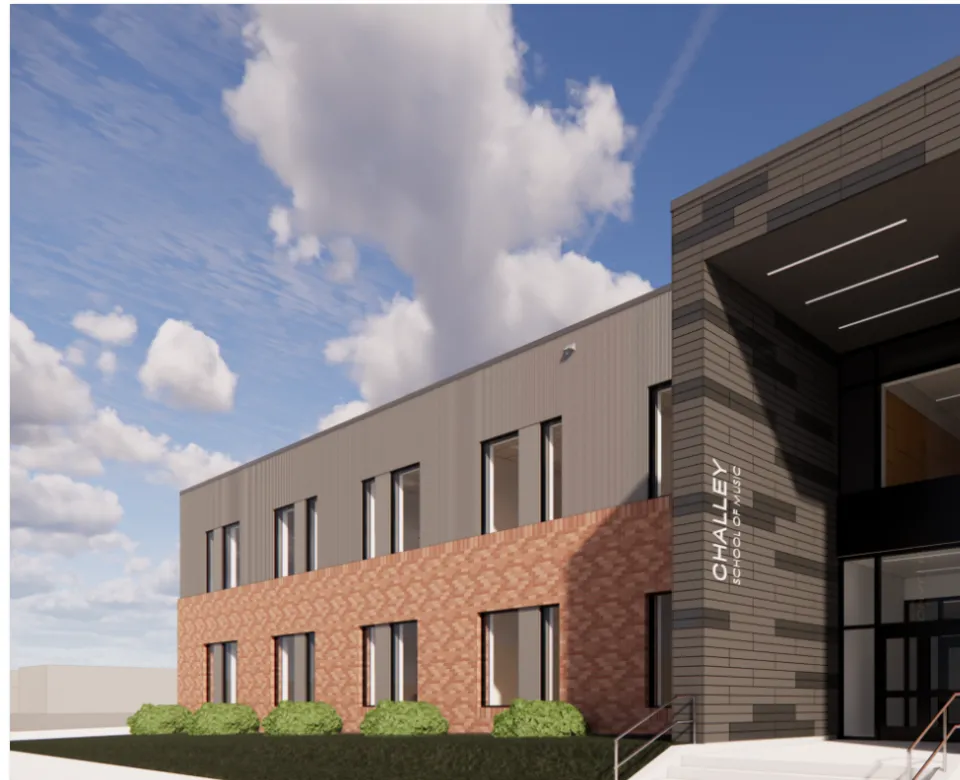 photo rendition of the addition to the Reineke Fine Arts Center