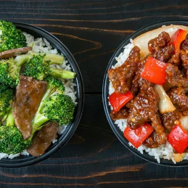 beef and broccoli and bejing beef from panda express