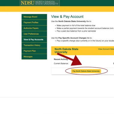 arrow pointing to the button to click