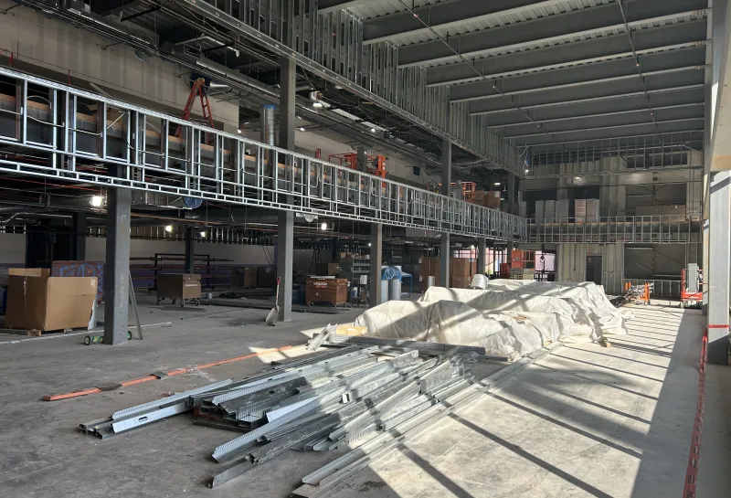 Offerdahl Hall construction interior from November 2025 