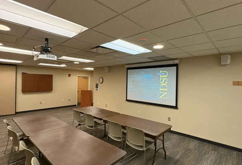 Lark room with classroom seating arrangement