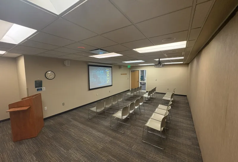 Lark room with row seating arrangement