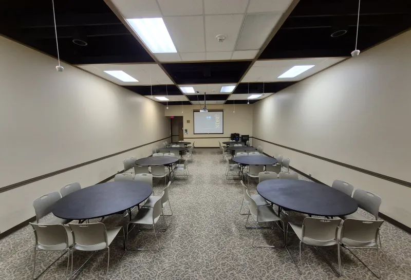 Room of Nations round tables seating arrangement