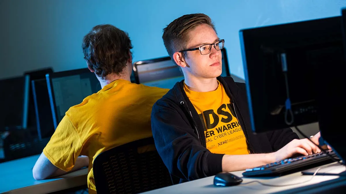 Students on computers