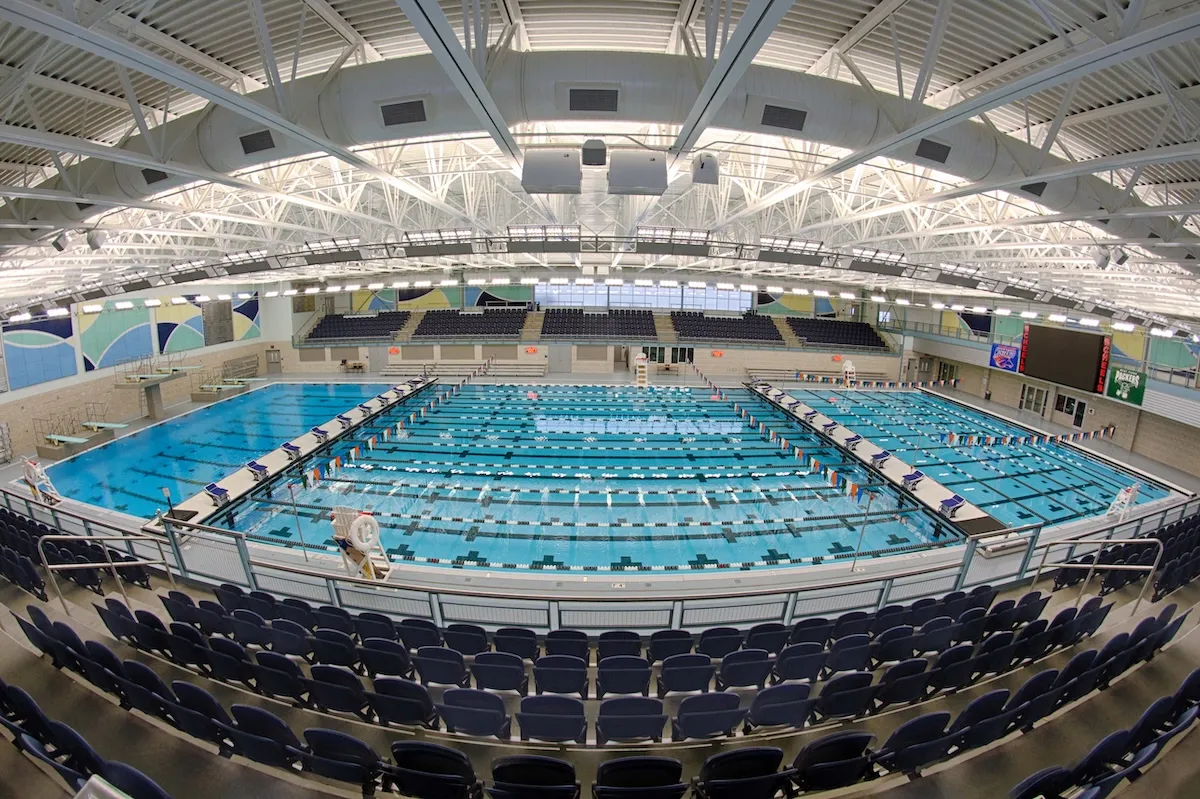 The Hulbert Aquatics Center pool.