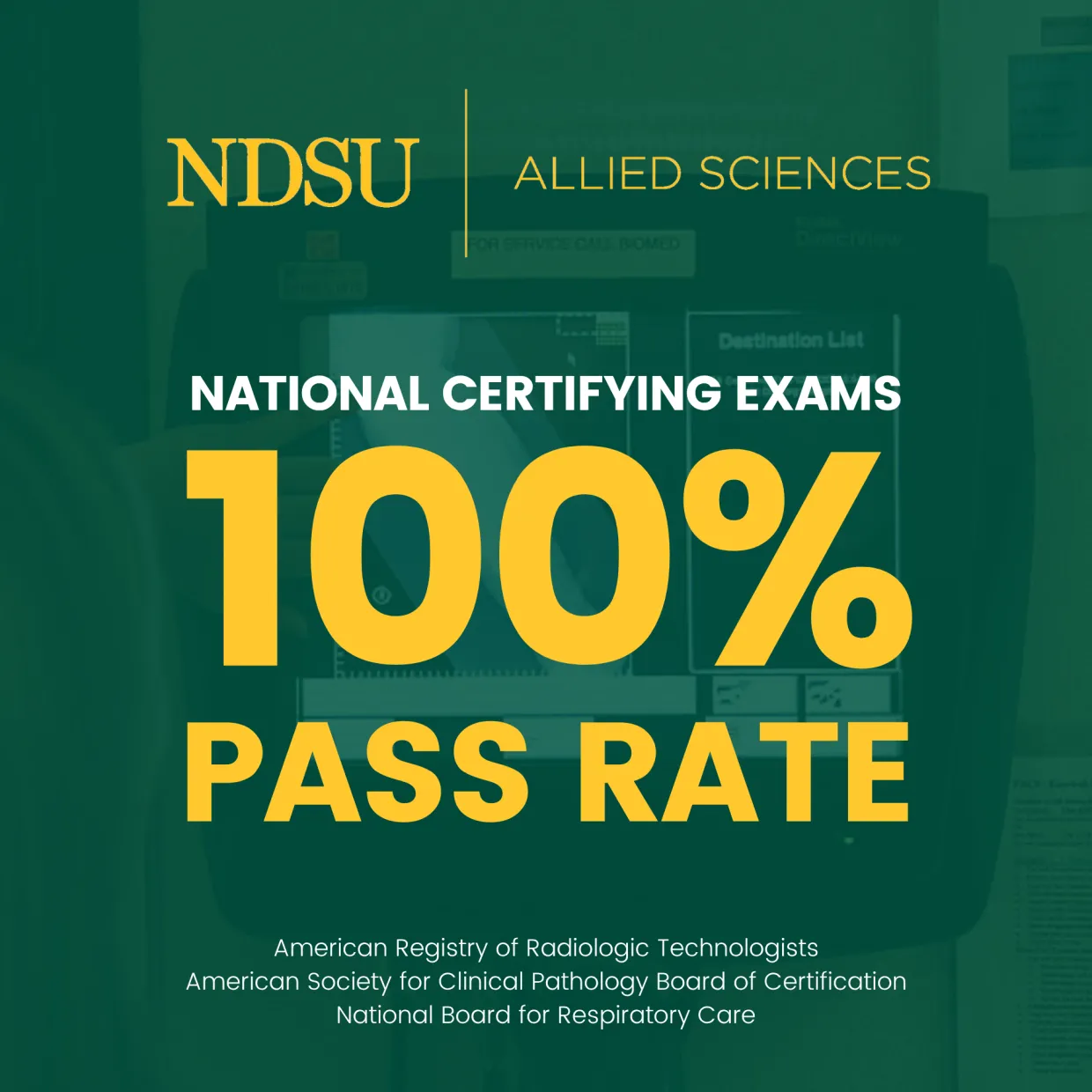 100% pass rates on certifying exams