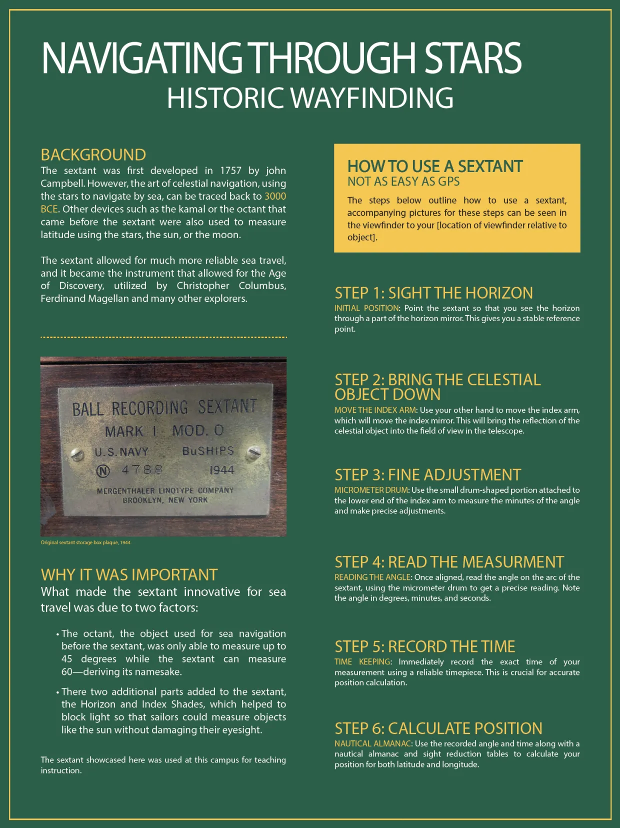 Explanation of Portal for Navigating by the Stars